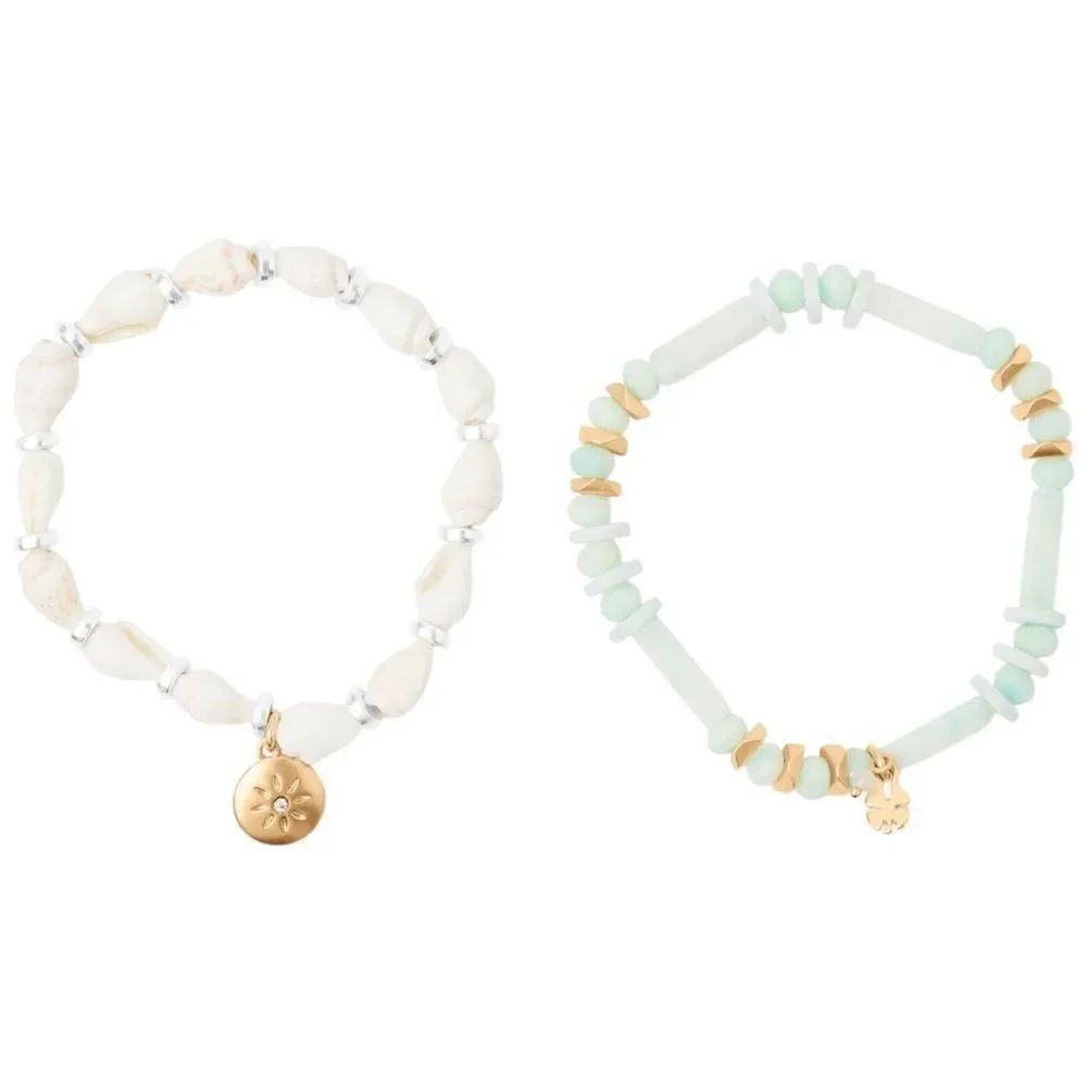 Lucky Brand Cream and GoldβBracelet Set